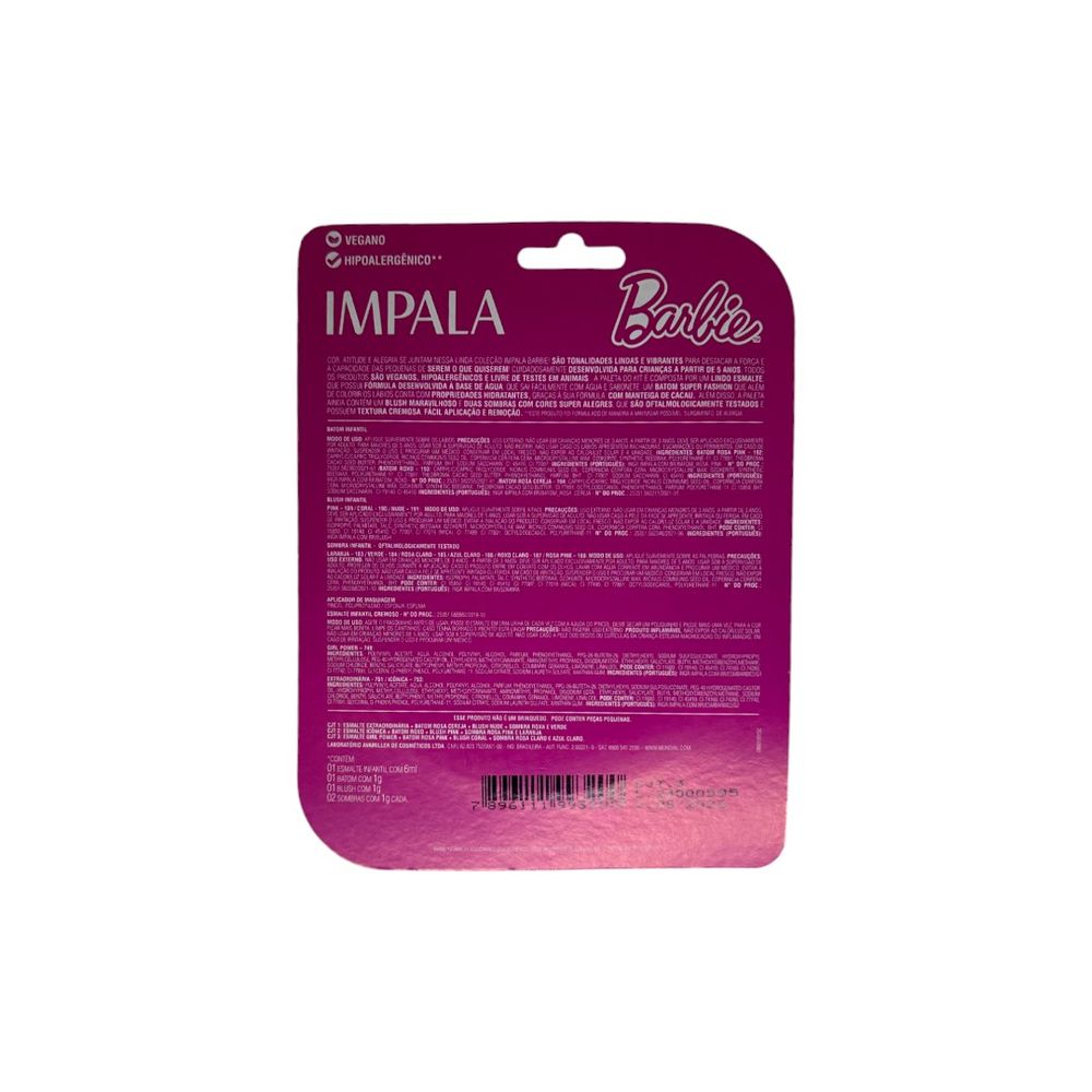 0404896-002-KIT_INFANTIL_IMPALA_BARBIE_GIRL_POWER_ESMALTE 6ML_E_PALETA_ICONICA