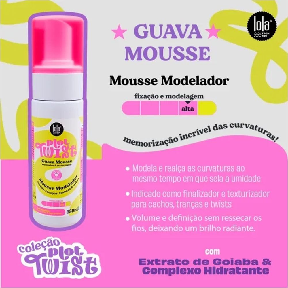 Mousse Modelador Lola Cosmetics Plot Twist Guava Mousse 150ml - LOLA COSMETICS Mousse Modelador Lola Cosmetics Plot Twist Guava Mousse 150ml - LOLA COSMETICS