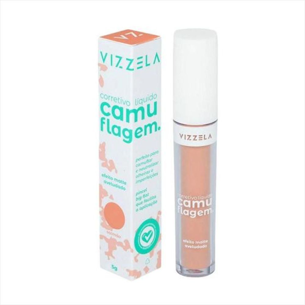 Corretivo Vizzela Camuflagem Salmão Neutraliza Olheiras 5g Corretivo Vizzela Camuflagem Salmão Neutraliza Olheiras 5g